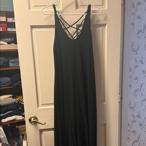 Express Black Strappy Maxi Dress